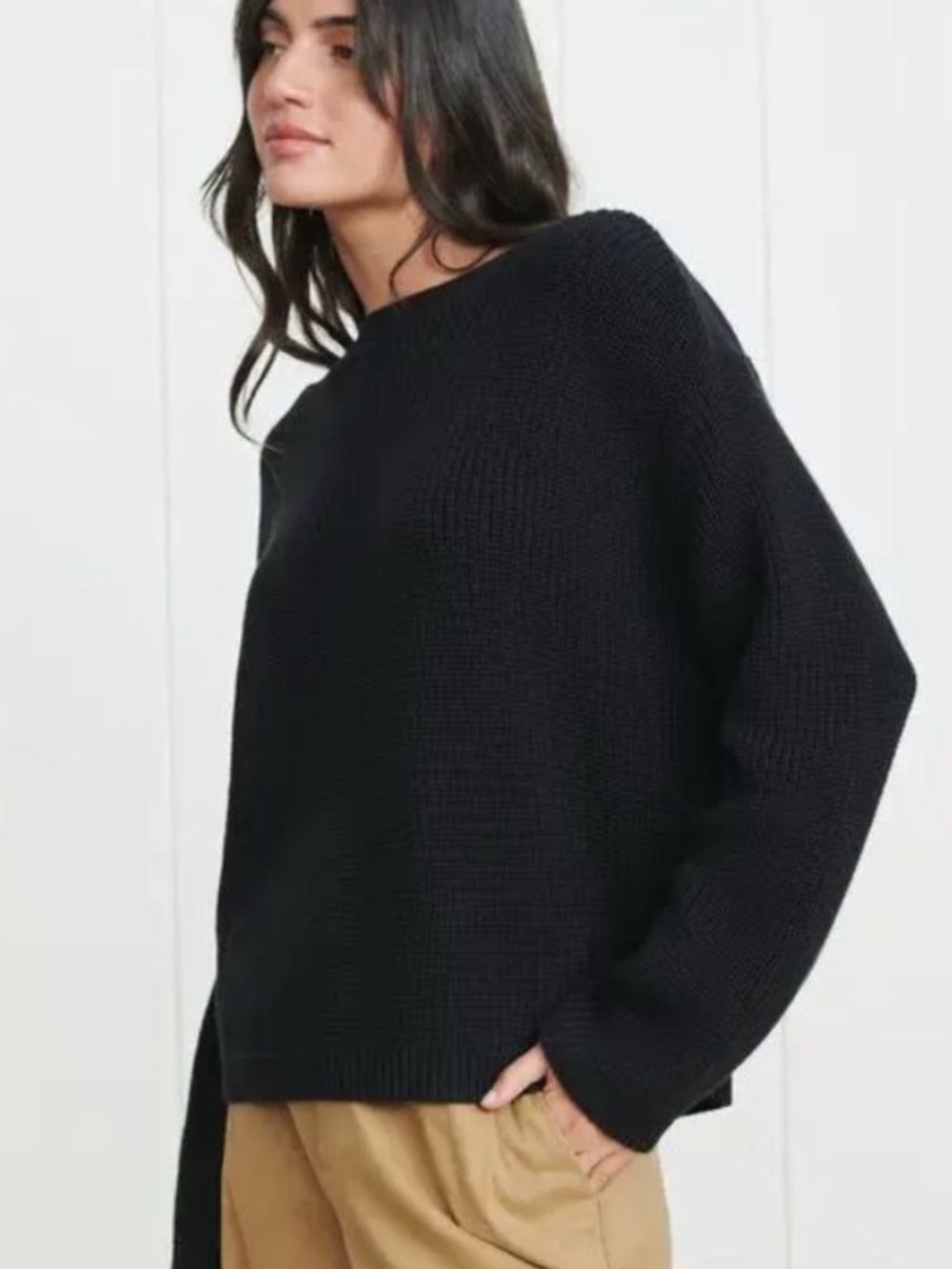 Jenni Kayne Cotton Boatneck Sweater Size Small